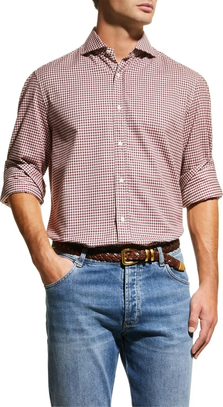 Men's Spread Collar Sport Shirt