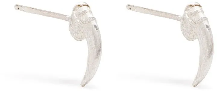 Small Scrimshaw stud earrings