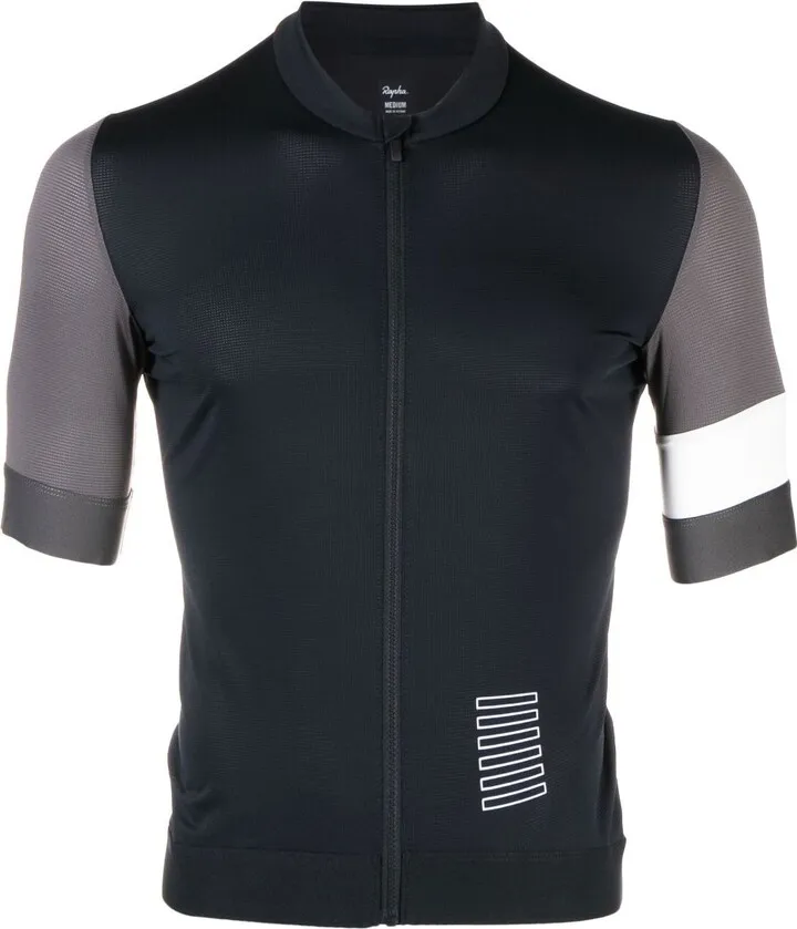 Black Pro Team Cycling Jersey Top