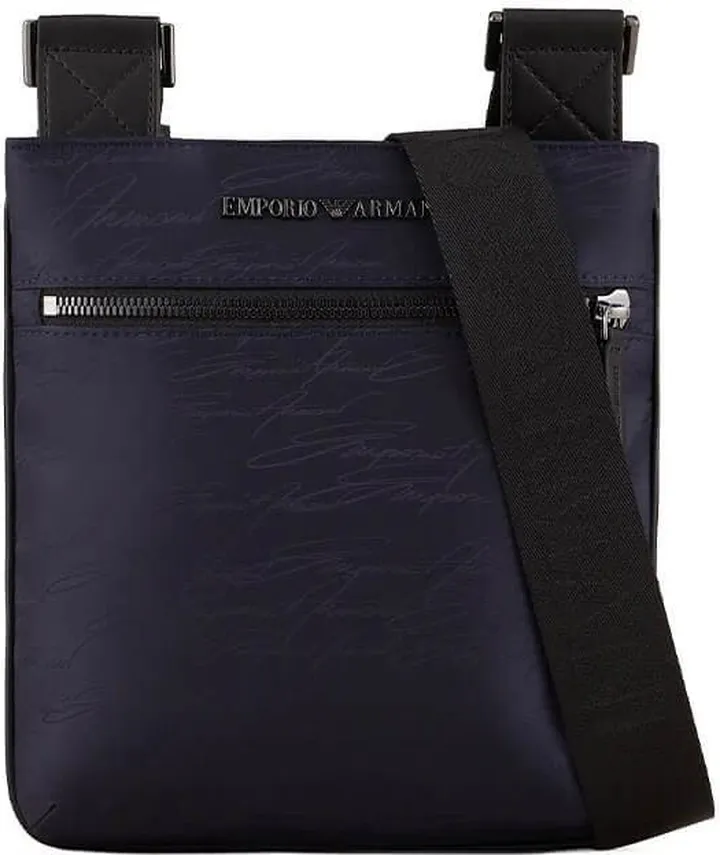 Emporio Armani Logo Signature Navy Blue Crossbody Bag