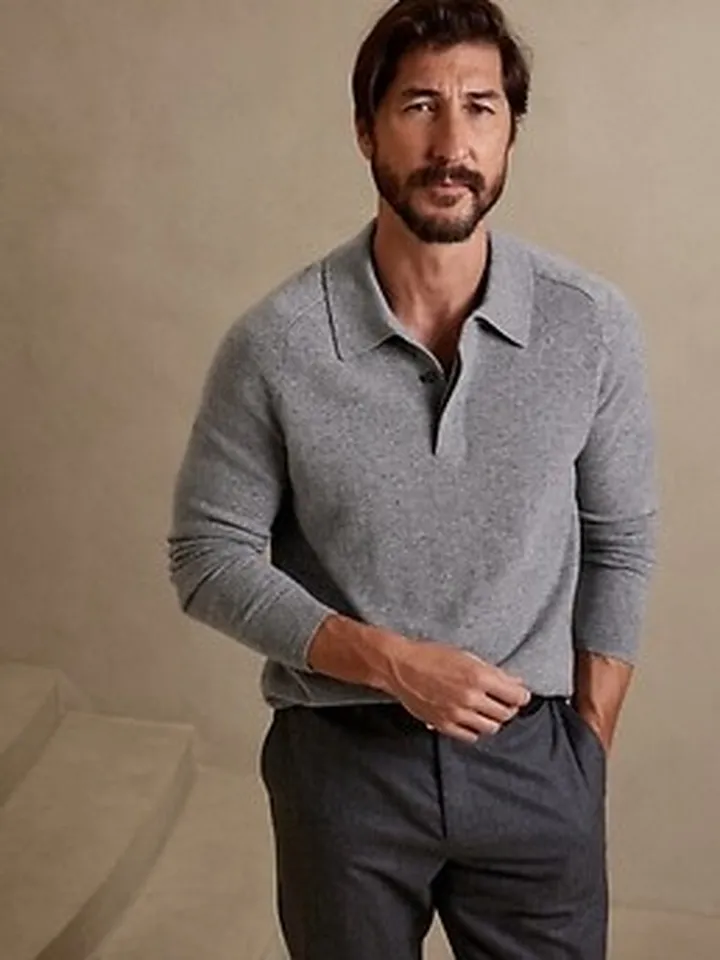 Viaggio Cashmere Sweater Polo Shirt