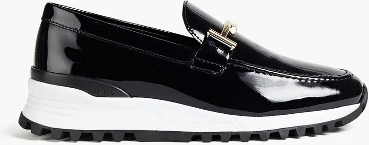 + Alber Elbaz Double T patent-leather loafers