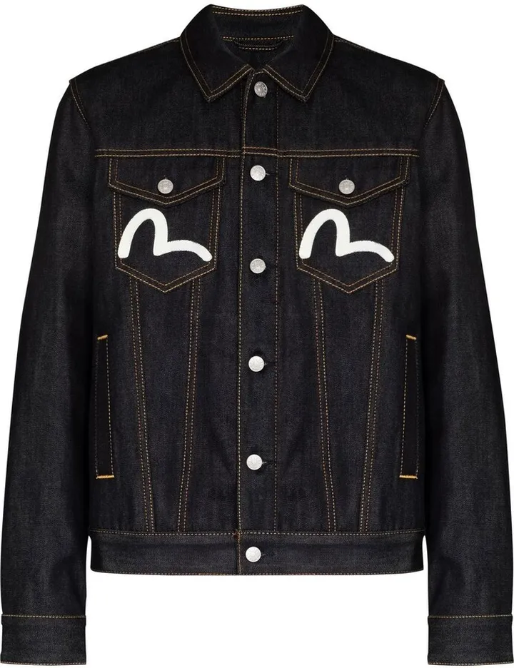 Seagull-Print Denim Jacket