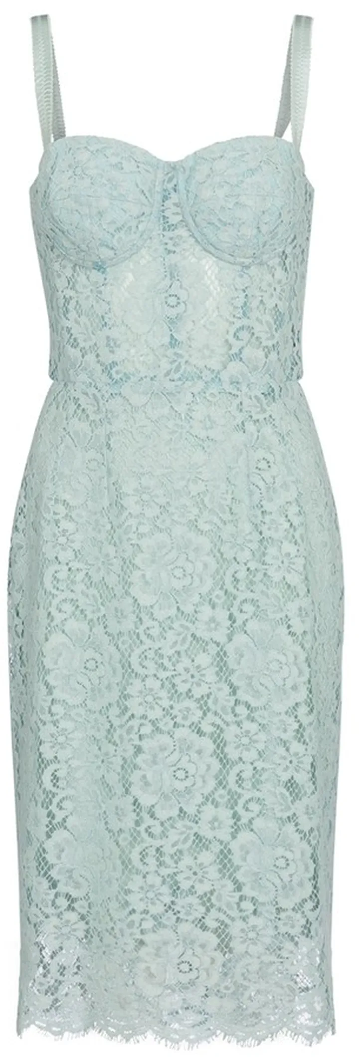 Cotton-blend lace midi dress