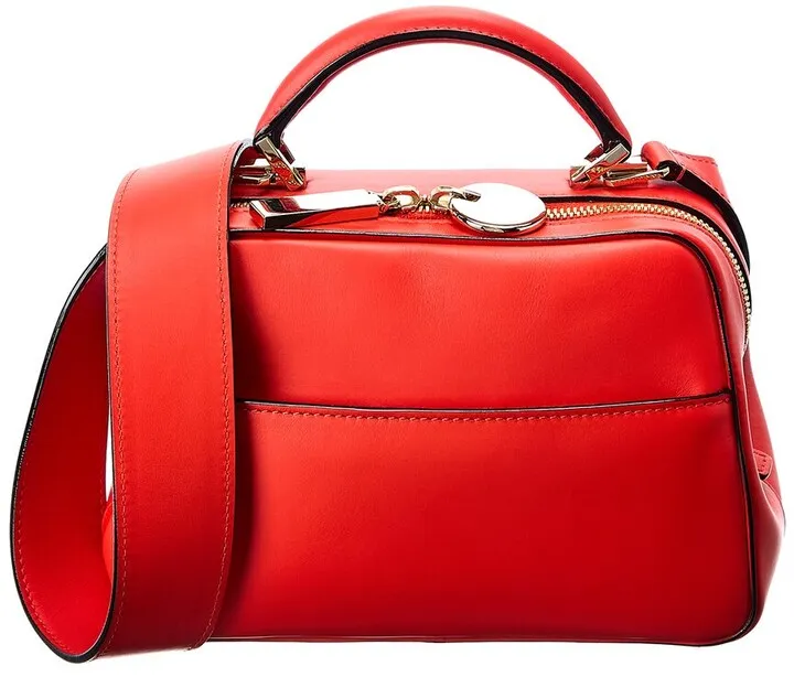 Valextra Serie S Small Leather Shoulder Bag