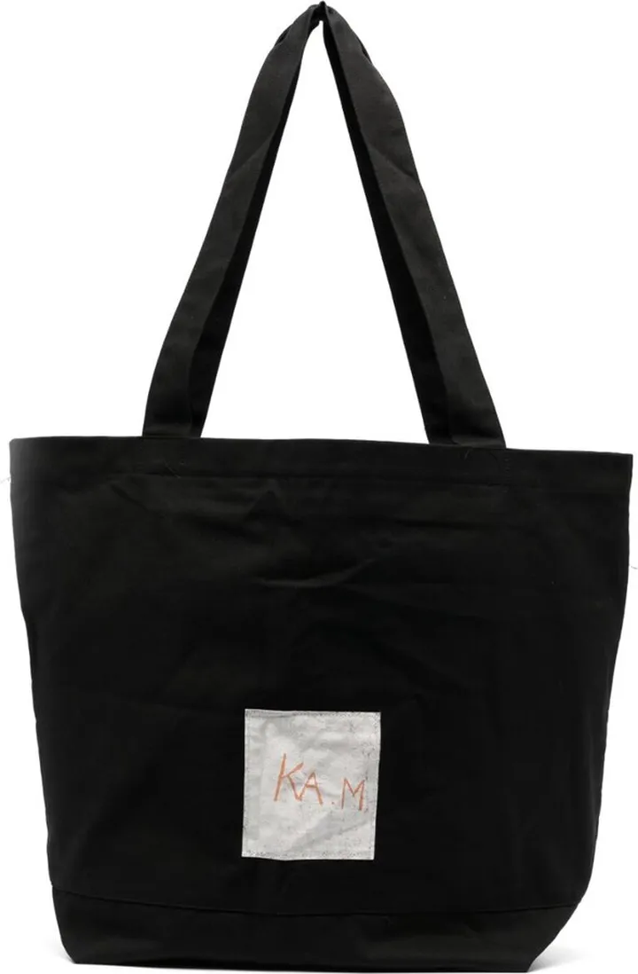 Logo-Patch Cotton Tote Bag
