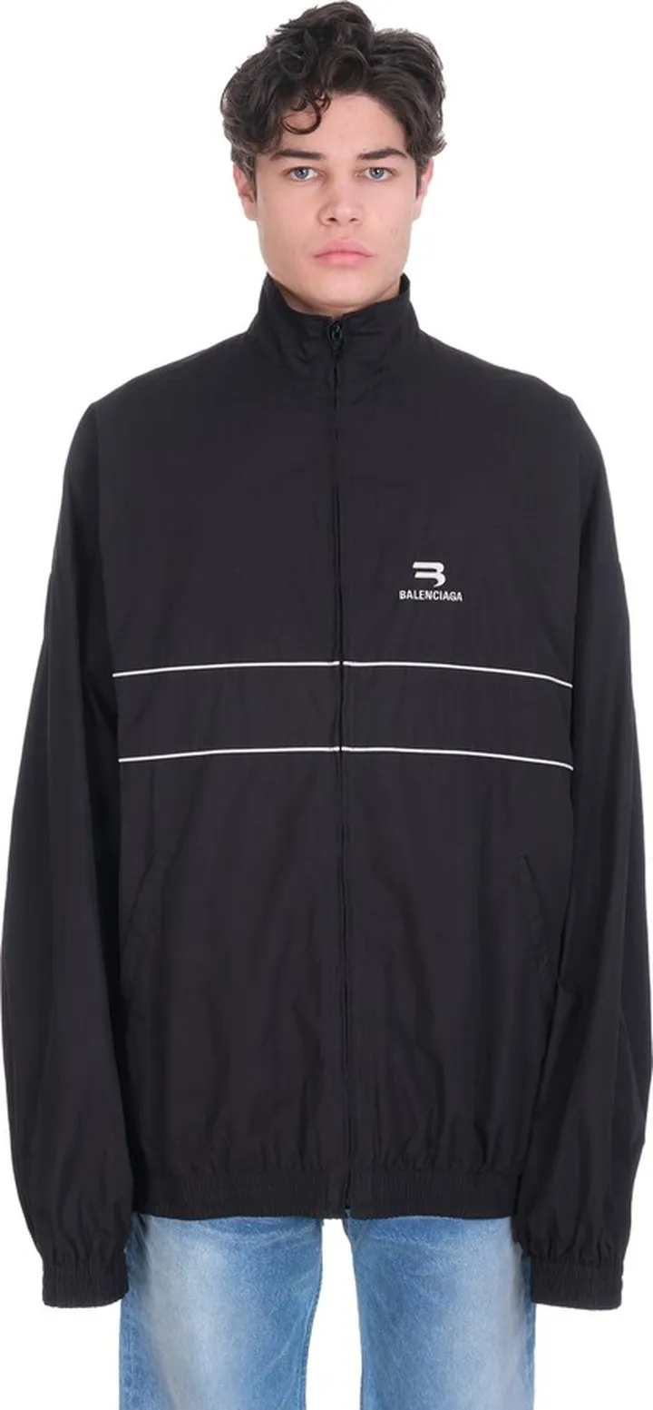 Casual Jacket In Black Cotton