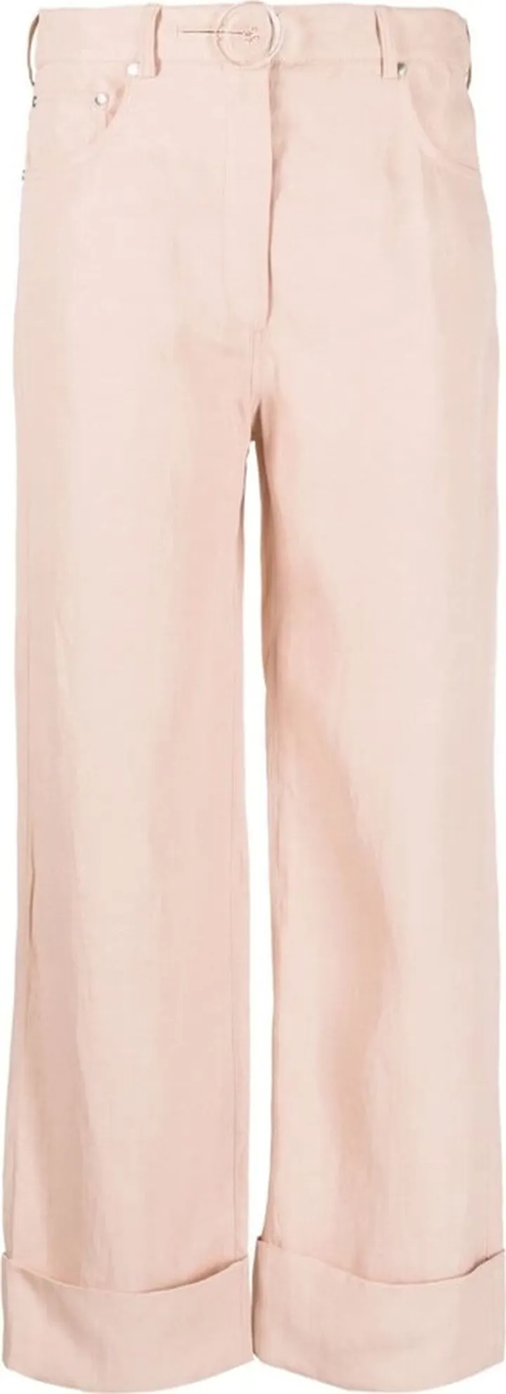 High-Waisted Straight-Leg Trousers