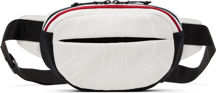 Moncler White Cut Belt Bag
