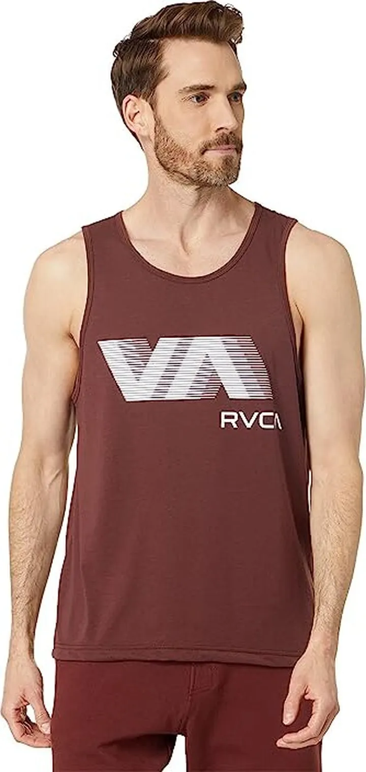 RVCA VA RVCA Blur Tank (Mahogany) Men's Clothing