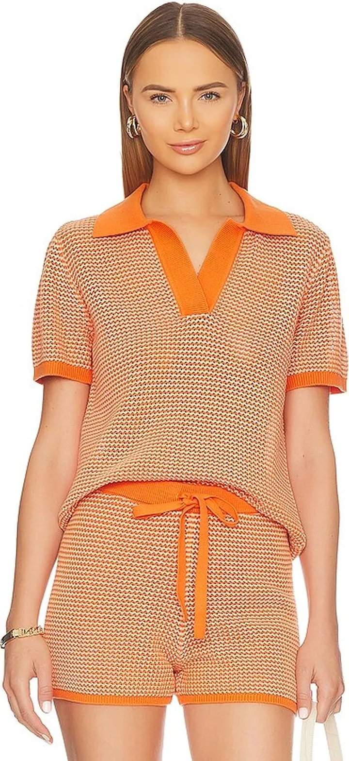 Sunray Knit Polo Top