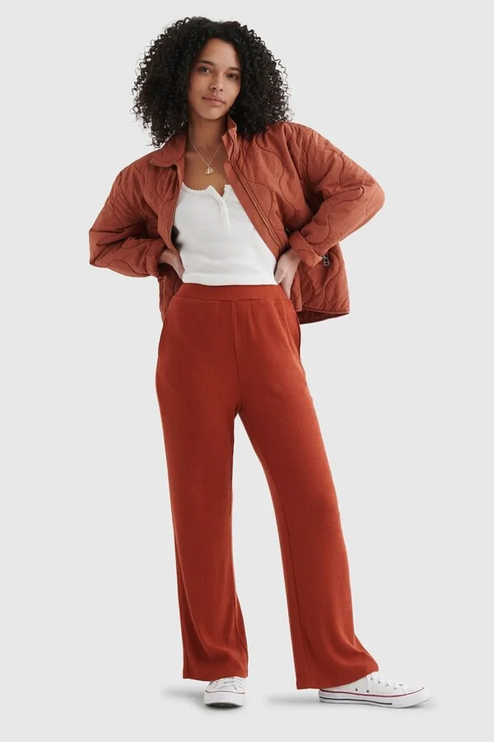 Cloud Jersey Wide-Leg Cropped Pant