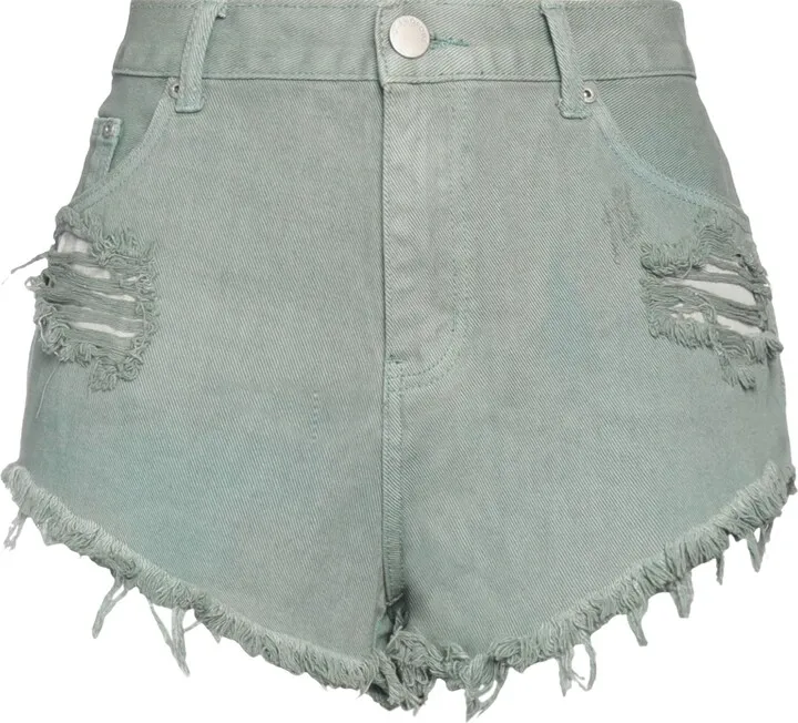 Denim Shorts Military Green