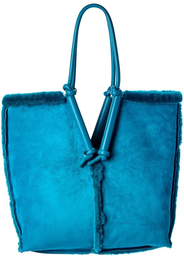 Bottega Veneta Bolster Shearling & Leather Tote