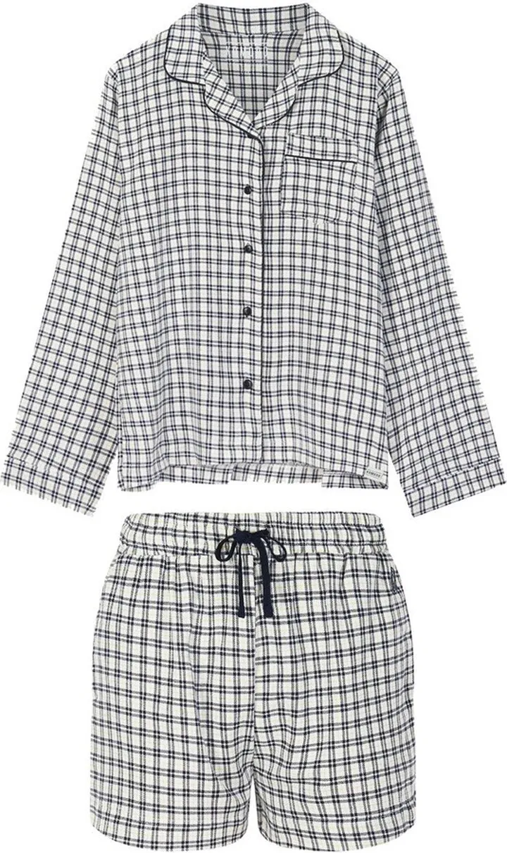 KOMODO - Jim Jam Womens - Gots Organic Cotton Pyjama Shorts Set White