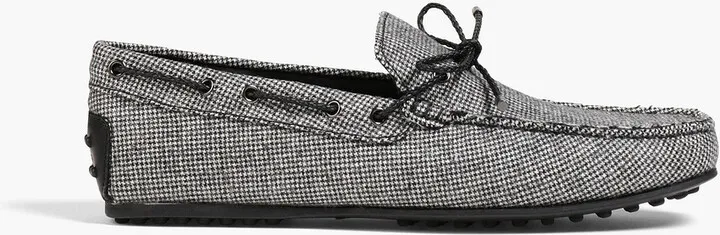 Heaven Laccetto houndstooth tweed driving shoes