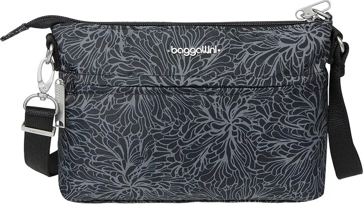 Baggallini Anti-Theft Memento Crossbody (Midnight Blossom) Cross Body Handbags