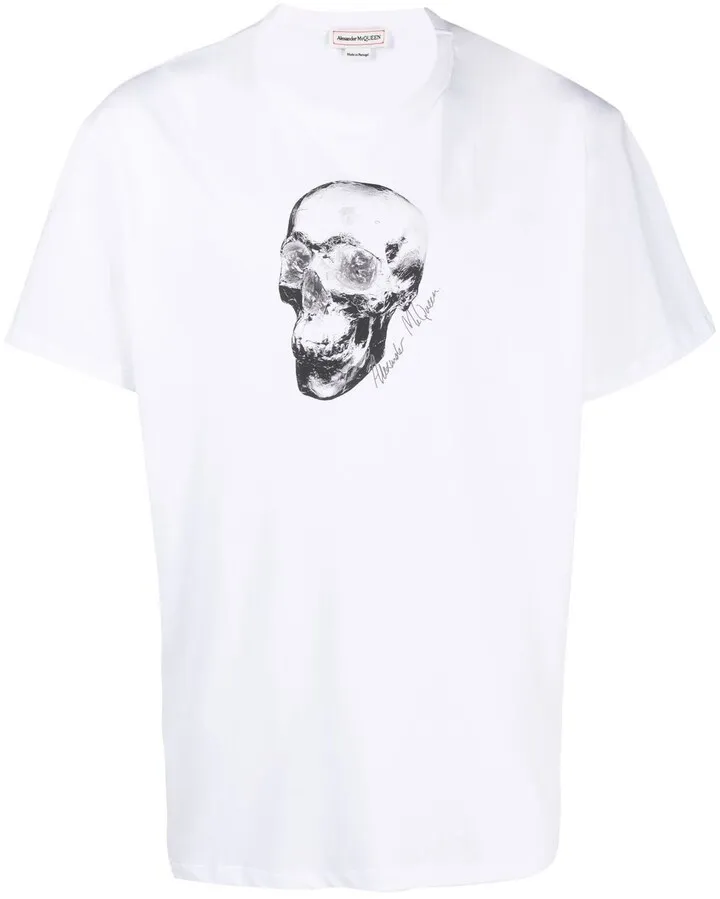 skull-print short-sleeve T-shirt