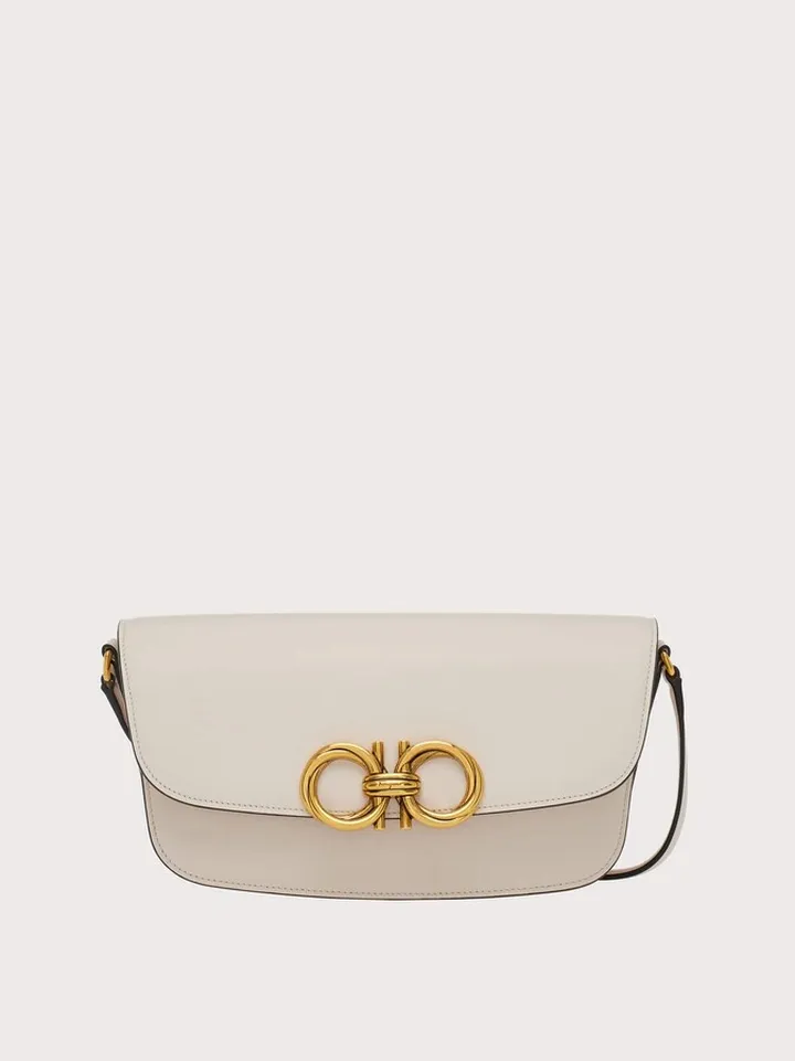 Ferragamo Women Trapezio crossbody bag (S) Beige