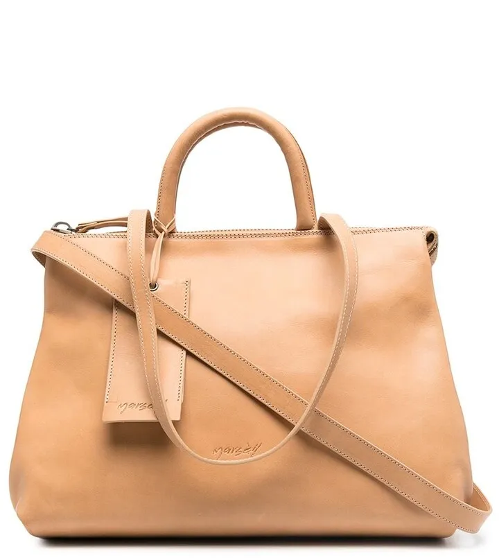 Embossed Logo Tag Detail Tote Bag