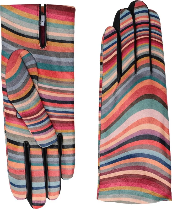 Women Glove Swirl Gloves Coral
