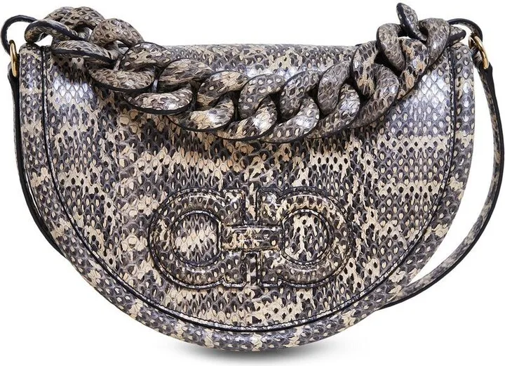Aura snakeskin-effect tote bag