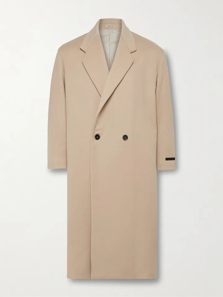 Eternal Oversized Double-Breasted Melton Wool Coat