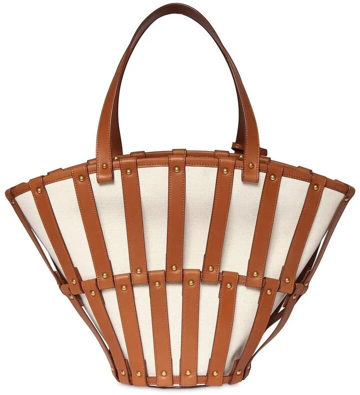 New Panier cotton & leather bag