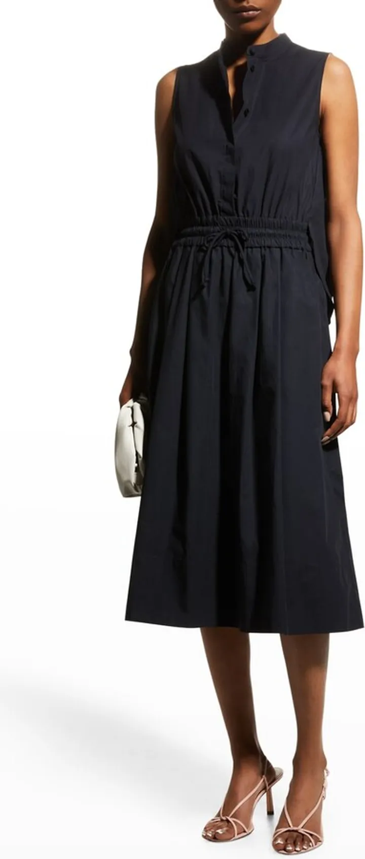 Sleeveless Poplin Midi Dress