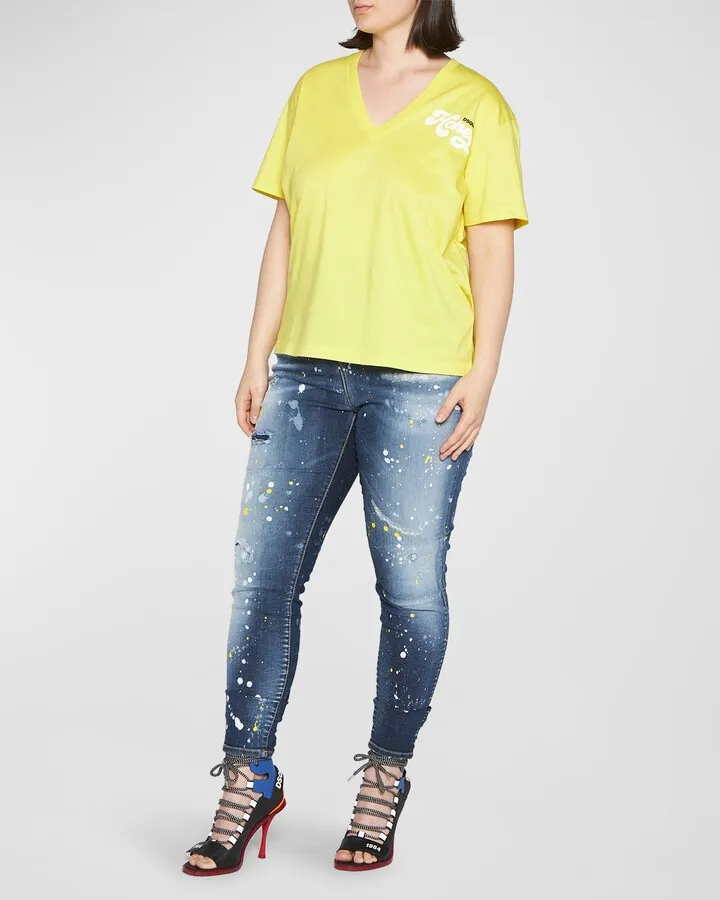 Honey V-Neck Graphic Tee