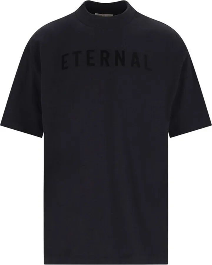 Fear Of God Eternal Logo Flocked Crewneck T-Shirt