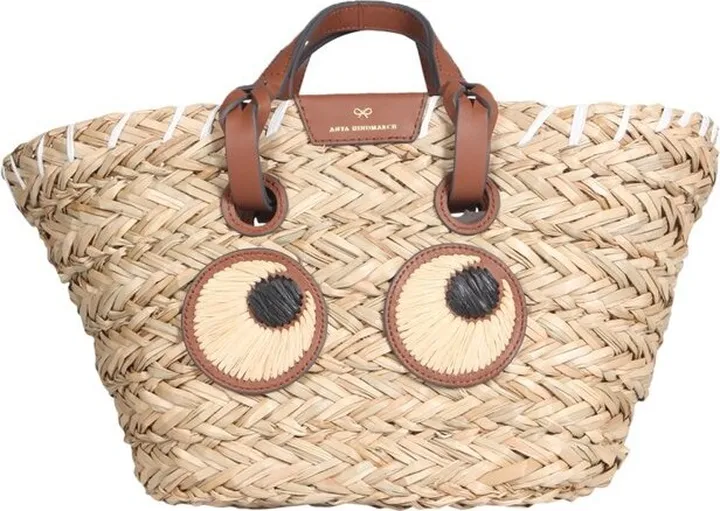 Anya Hindmarch Eyes Straw Tote Bag