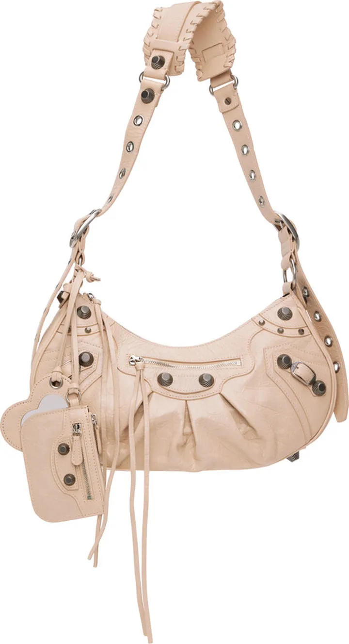 Balenciaga Beige Small 'Le Cagole' Shoulder Bag