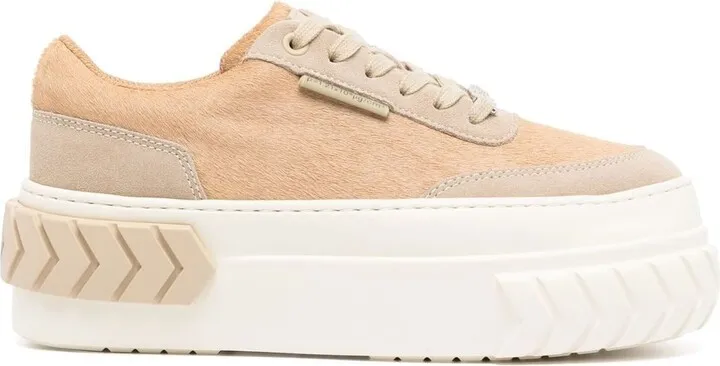 Platform Horse Hair Sneakers