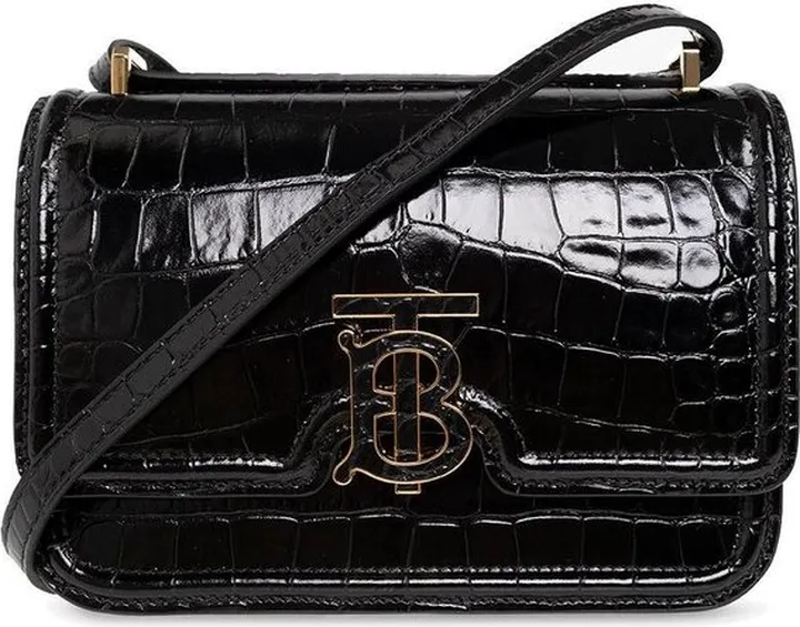 Burberry Logo Plaque Embossed Shoulder Bag
