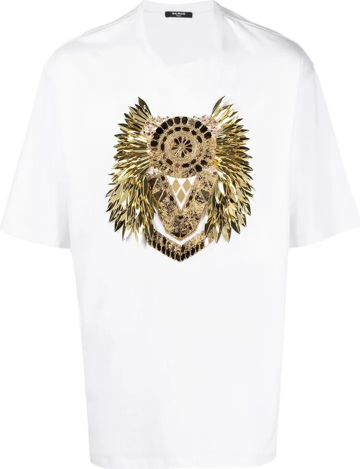 crystal-embellished cotton T-shirt