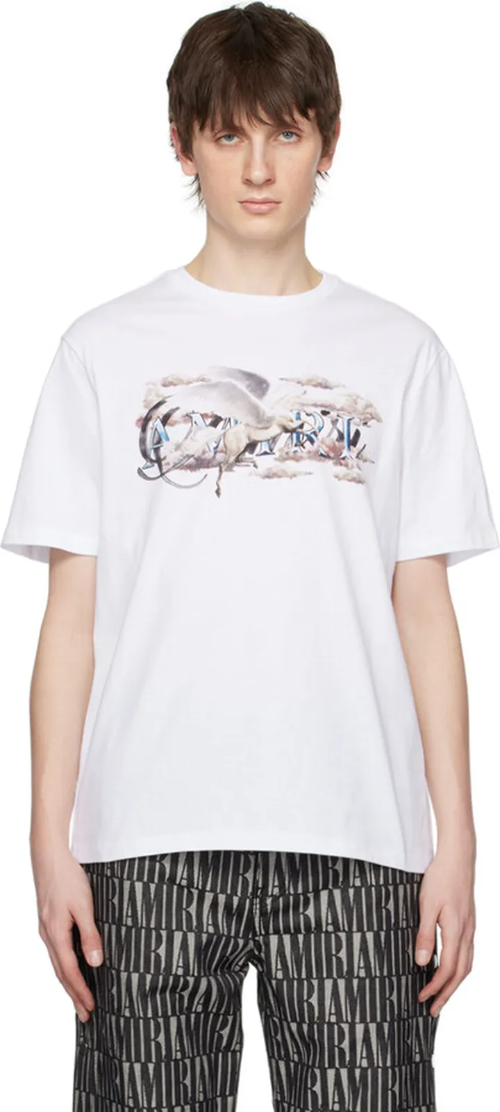 AMIRI White Pegasus Script T-Shirt