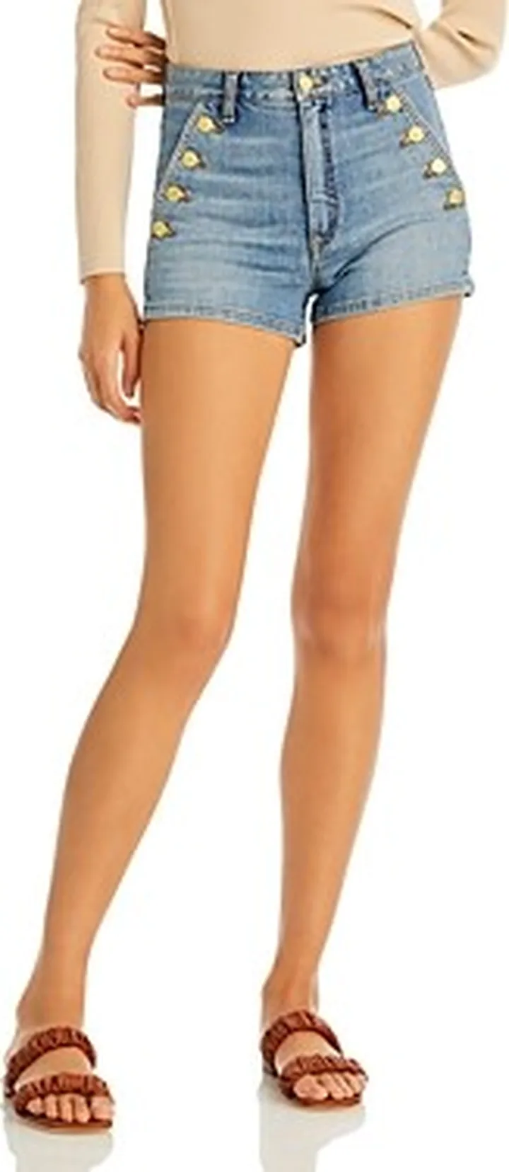 Ramy Brook Helena Denim Shorts