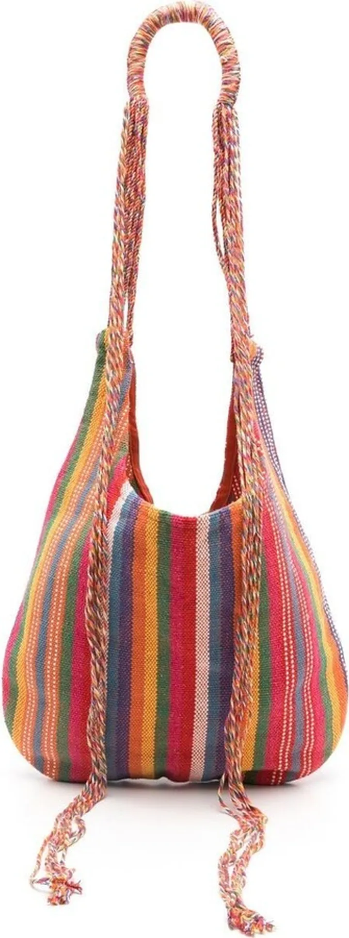 Michelle tassel-detail striped shoulder bag