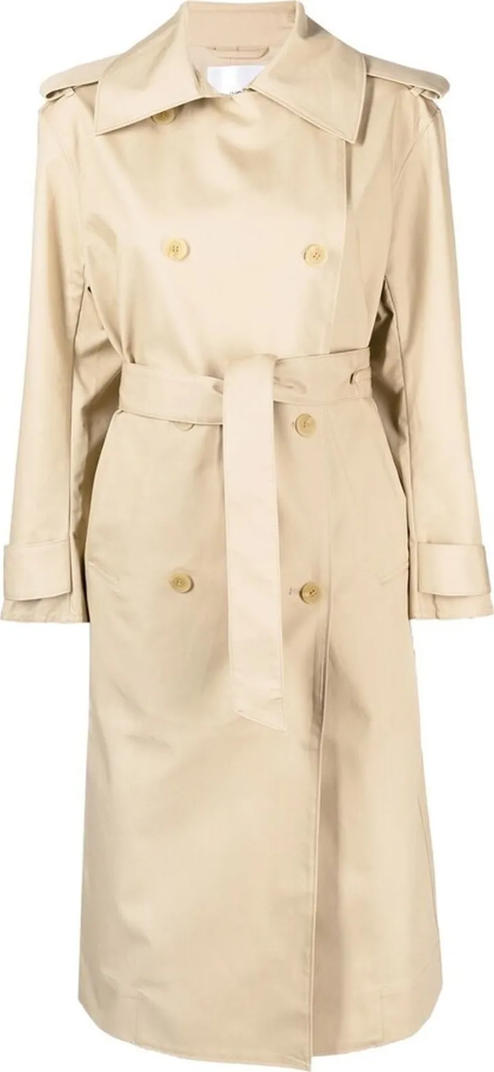 Loose-Fit Double-Breasted Trench Coat