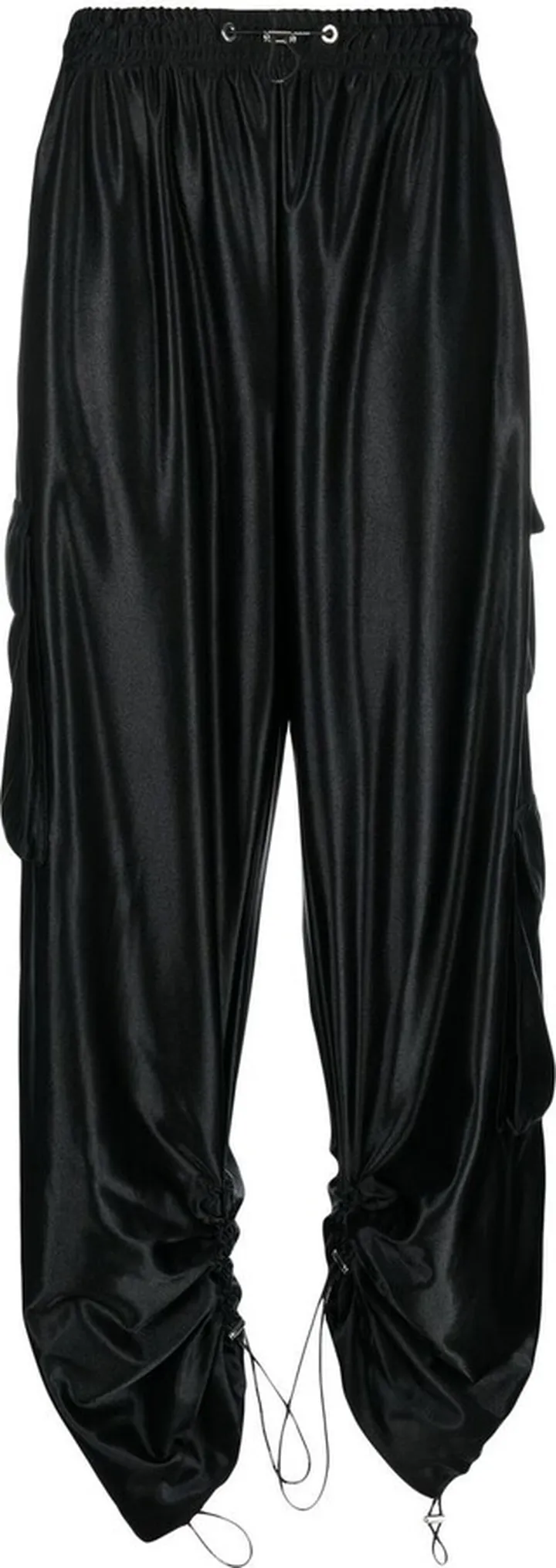 Satin-Finish Cropped Trousers