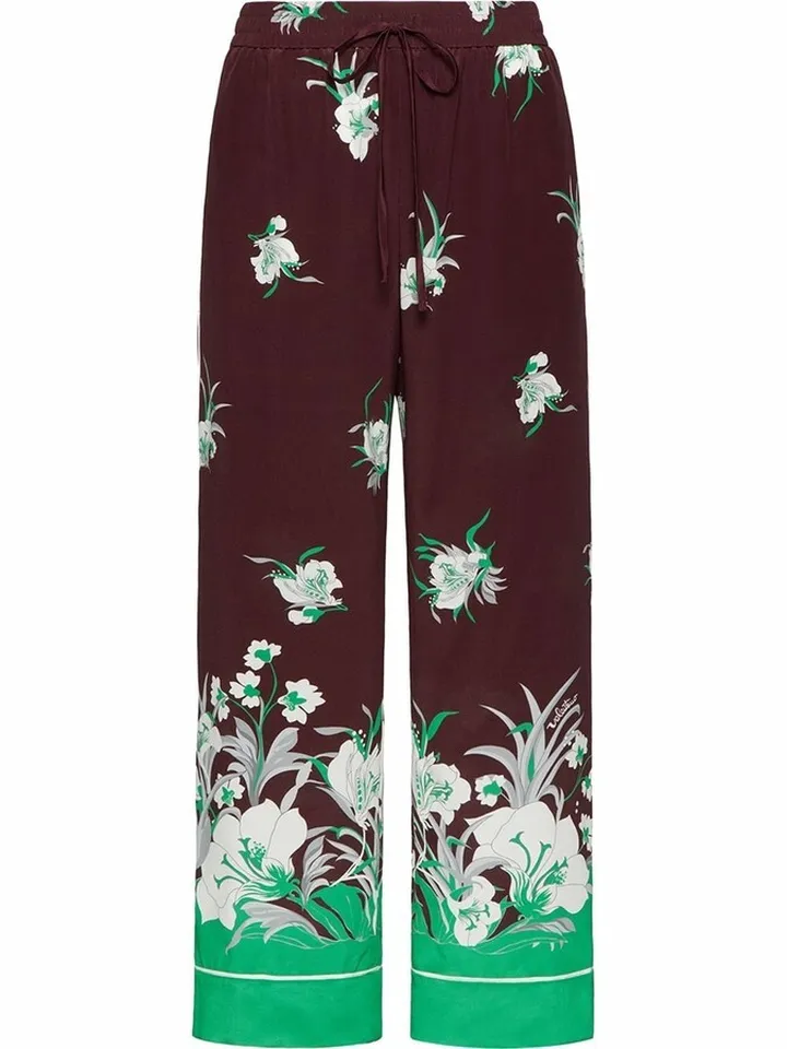 Floral Pattern Palazzo Trousers