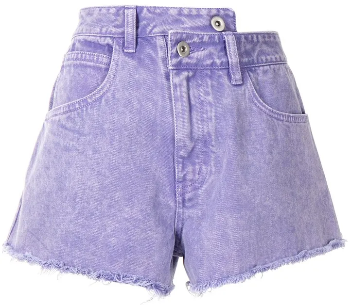 Washed Denim Shorts