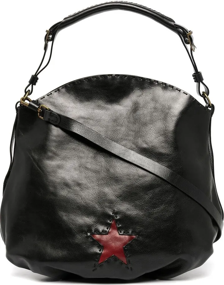 Leather Star-Detail Shoulder Bag