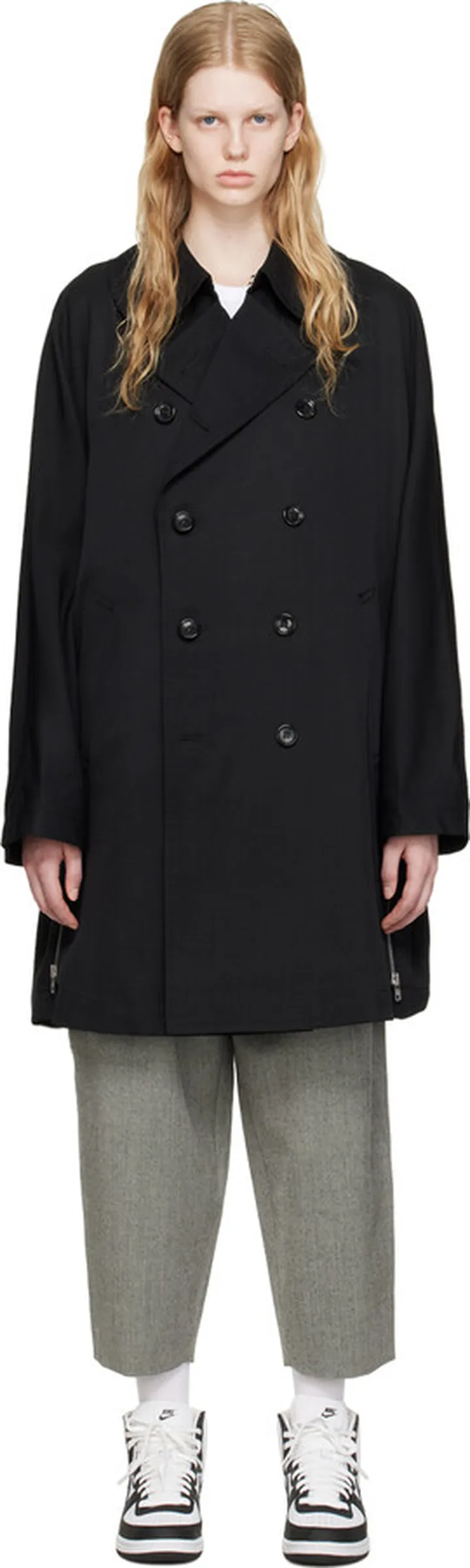 Comme des Garçons Homme Plus Black Double-Breasted Coat