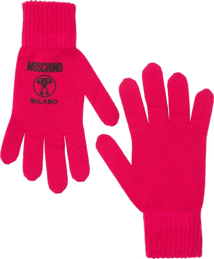 Double Question Mark Wool Gloves