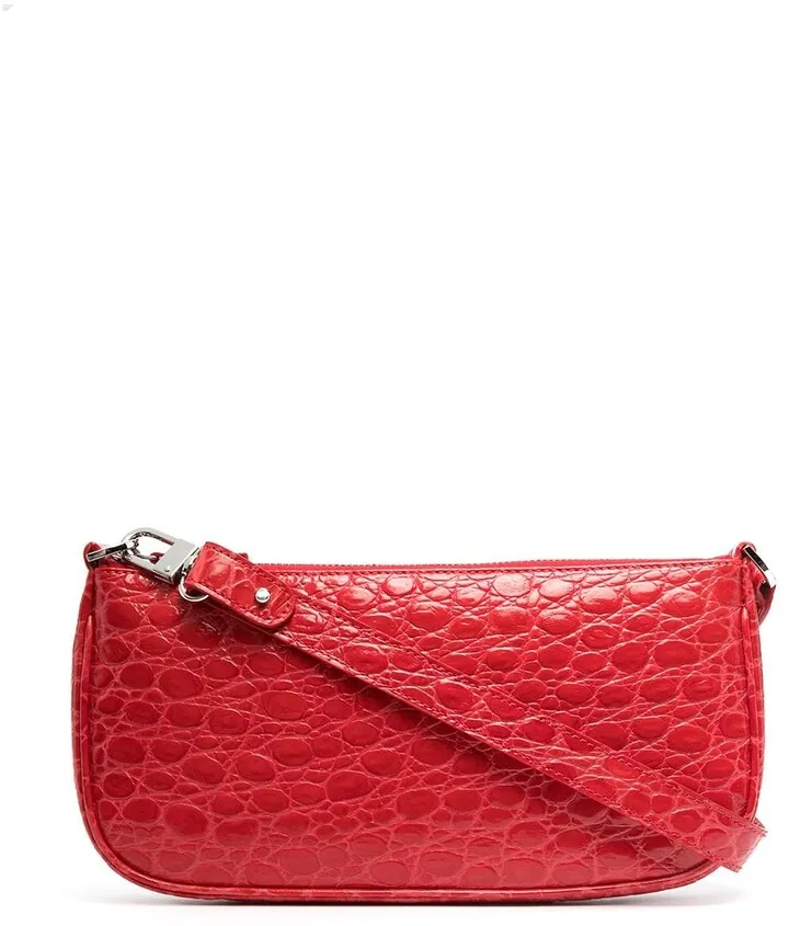 Embossed-Leather Shoulder Bag