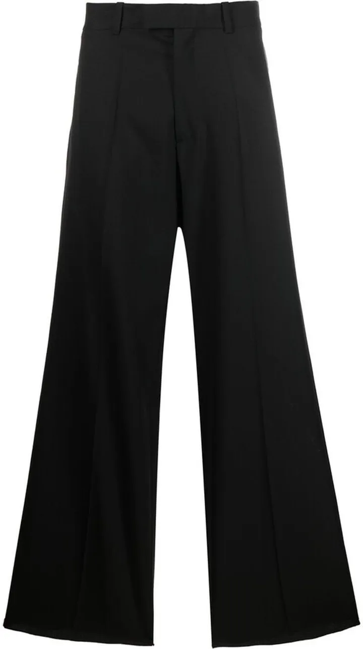 High-Waisted Flared Leg Trousers