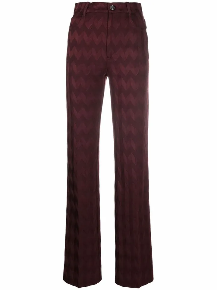 Zigzag Straight-Leg Trousers