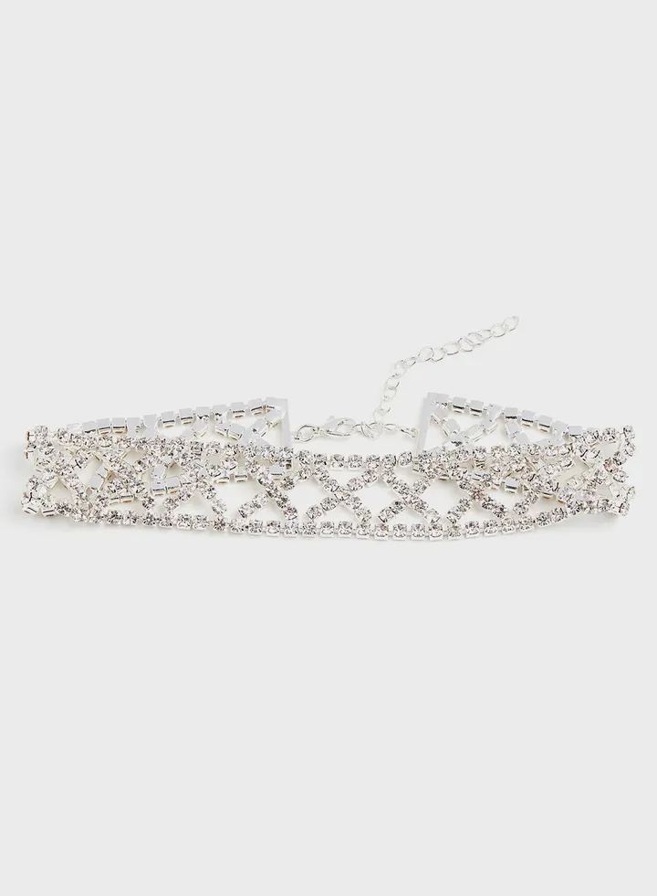 Short Rhinestone Necklace